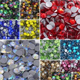 Rhinestones 4mm Kvalitet Rhinestones Strass Fix för kläder smycken flatback ädelstenar järn på fix glitter glas sten nagel konst droppe dhzbq