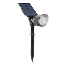 Spotlight Bright Outdoor Waterproof Garden Lamp Ground Ground Plug per prato solare LED