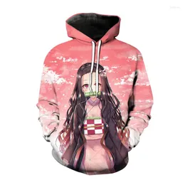 Erkek Hoodies İlkbahar ve Sonbahar Anime 3D Baskı Kadın Moda Kapşonlu Sweatshirt Hip-Hop Külot Günlük Caot