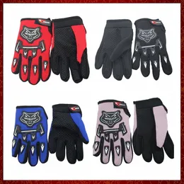 ST41 Hot Kids Summer Full Finger Motorcycle Gloves Child Moto Motocross Leather Motorbike Children Racing Glove