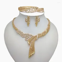 Orecchini di collana set Kingdom MA Dubai Orera anello di orecchini per bracciale per donne africane Francia da sposa festa di gioielleria