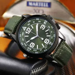 Wristwatches Sport Mens Watch Battery Battery Movement Movement Movement Watch Nylon Strap Prospex Splash Watherproof Army Green Wristwatch Tenslog Clock2Wtk