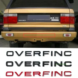 Buchstaben Emblem Abzeichen f￼r Range Rover Overflinch Car Styling REFITING TODEN HINTER Kofferraum Unterbumer Aufkleber Chrom Black296b