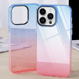 Yezhou Honeycomb Color Mobile Phone Case per iPhone12/13 Apple14promax Cover di shell protettivo a gradiente colorato
