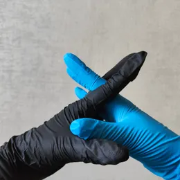 Xingyu одноразовые перчатки черные нитрил -перчатки промышленные PPE Порошок пудры без латекса без садовой кухня домашняя кухня