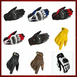 ST49 Touch Screen Leather Motorcycle Scooter Luvas Proteção respirável Racing Motocross Luves Spring Autumn luvas para homens