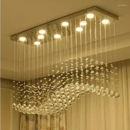 Chandeliers Italian Crystal Chandelier Lighting Living Room Bar Kitchen Island Wedding K9 Rectangle Lamp