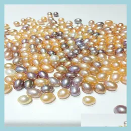 Pearl Intense Flawless Natural Pearl Pärlor för smycken som gör autentiska sötvattenpärlor Oval Loose Bead 611mm grossistdroppe DHO1Q