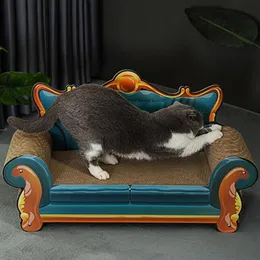 الأثاث خدش لعبة لوحة مخلب المطحنة مموجة من الورق المقوى الأريكة للقطط القطة نوم