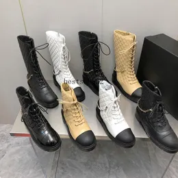 Kadınlar su geçirmez yüksek bot parlak buzağı derisi karanlık bej siyah saçak patik toka bağcıları kışlık ayakkabı tasarımcısı lüks moda ayak bileği martin kar botları kutu
