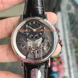 V2 Tradition 7057BB Watch Swiss Automatic Opensed Dial 316L Case Case Reserve Display Sapphire Crystal Super Water Resis239J