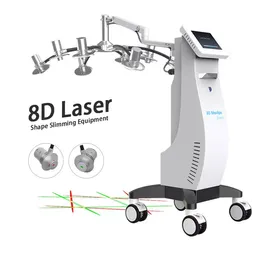 8D LIPOLASER MASKIN NY UPGRADE grönt ljus och röda lampor Färg Slim Minska fettförbränningssystem 532 635Nm Cold Dual Laser Body Shape Slimming Beauty Equipment