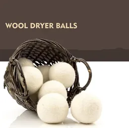 Praktiska tvättprodukter ren boll återanvändbar naturlig organisk laundtyg mjukgörare boll premium organiska ulltorkbollar 6 cm sn170