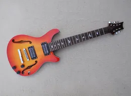 Guitarra elétrica semi oco 7 com captadores de rosa de pau -rosa personalizável
