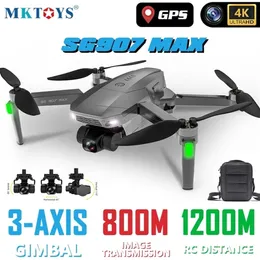 MKTOYS GPS DRONE 4K Professional SG907 Max RC Camera Quadcopter con 3 ejes Gimbal Wifi FPV Quadrocopter Dron sin escobillas VS F11 211102277L