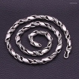 Łańcuchy czyste srebrne 7 mm grubość s925 Sterling 925 biżuteria punkowa nić męski