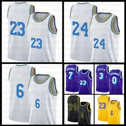 Maglia da basket PERSONALIZZATA 0 7 LeBron James Anthony White Davis Los''Angeles''Lakers''Men 23 6 3 Russell Westbrook Carmelo Anthony 04
