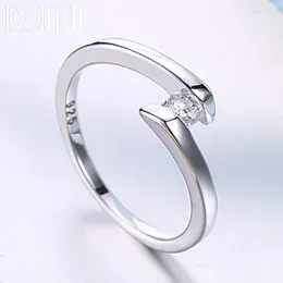 Cluster Ringe 925 Sterling Silber Einfache Zirkon Ring Für Frau Mode Hochzeit Verlobung Party Geschenk Charme Schmuck