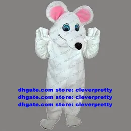 Weiße Maus Mäuse Maskottchen Kostüm Laborratte Laborratten Erwachsene Zeichentrickfigur Cartoon Performance Artist Programm zx2085