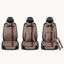 Auto -stoelbekleding 3 kleuren lumbale kussenhals riem stuurwiel universele accessoires T221110