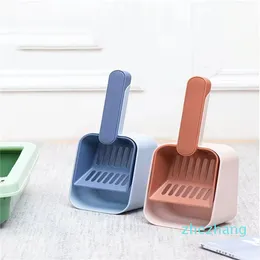 Altre forniture per gatti Paletta per lettiera Paletta per cacca in plastica con base Strumento per la pulizia degli animali Prodotti per la toilette Detergente per scatole durevole 221107