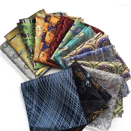 Bow Ties Cashew Handkerchief Paisley Silk Handkerchiefs Plaid Hanky Men's Business Casual Square Pockets Wedding Hankies