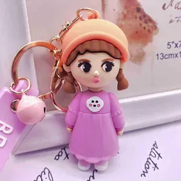 Schlüsselanhänger Cartoon süße Dudu Schwester Glocke Puppe Schlüsselanhänger Anhänger Neue Tasche Anhänger Auto