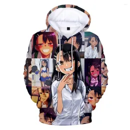 Herrtr￶jor 2022 anime herrkl￤der inte leksak med mig fr￶ken nagatoro sweatshirt kvinna man hoodie harajuku streetwear pojke flickor