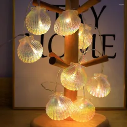 Strings 3m 20 LED Seashell Conch String Lights Luzes de decoração de feriado Fada alimentada por bateria para a festa de Natal da festa de casamento