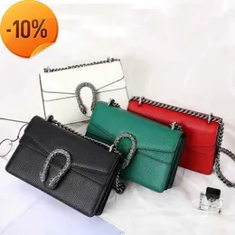 Evening s g Family Donna 2022 Nuovo Messenger in pelle Dionysian Chain Ascella Advanced Tongue Winter Green Bag