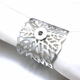 Armring Blad 118 Överdrivna Blommor Arm Big Fit 18mm Tryckknapp Armband Manschett Smycken För Kvinnor