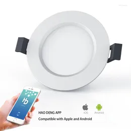 Moduli di automazione intelligente BT 5W RGB Faretto rotondo da soffitto Standard USA Dimmerabile Tutta la casa Illuminazione APP Temporizzazione di controllo Luce domestica