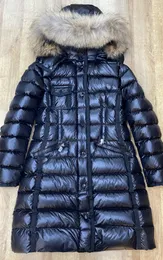 Kadınlar aşağı ceket kış dış giyim orta uzunlukta kabarık palto tasarımcısı aşağı ceket kürk yaka siyah kükranma ceketleri artı boyut 0-6 xs-3xl epaulet cep saçak dekorasyon