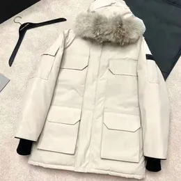 가을 겨울 힙합 남자 디자이너 외부웨어 파카 캐주얼 무거운 다운 코트 플러시 모자 고정 거리 패션 자켓 느슨한 커플 정품 두꺼운 재킷