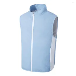 Men's Vests Sweat Absorption Great Three Gears Summer Waistcoat Zipper Air Conditioning Wear-resistant For Going Out