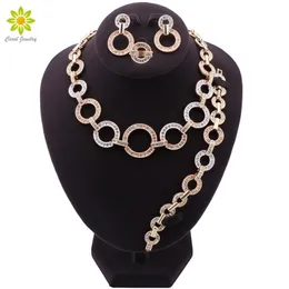 Hochzeit Schmuck Sets Elegante Luxus Dubai 4 Stück Gold Farbe Fein Für Frauen Entworfen Afrikanische Brida Womens Party Geschenk 221109