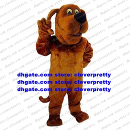 Brown Bloodhound Dog Mascot Costume Hound Hunting Dog Courser Cartoon Postacie witająca Banque Minipink Top -Sprzedawca ZX1509