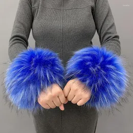 Наколенники из искусственного меха с искусственными рукавами осень-зима пальто манжеты эластичные съемные плюшевые пушистые наручные женские грелки для рук 2022