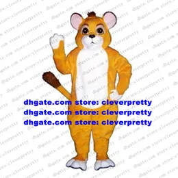 Yellow Long Fur Female Lion Lioness Mascot Costume Adult Cartoon Character Commemorate Souvenir Large-sized Good-sized zx1567