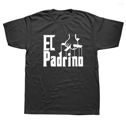 Мужские рубашки испанская крестная забавная графическая хлопковая уличная одежда с коротким рукавом O-вырезок Harajuku негабаритная футболка мужская одежда