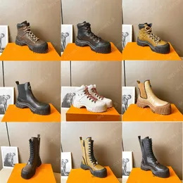 Botas Designer Botas Rubi Bota RANGER Sapato Feminino Casual Couro Couro Bota Plataforma Sapato Chelsea Bota Solado de Borracha Leve Bota