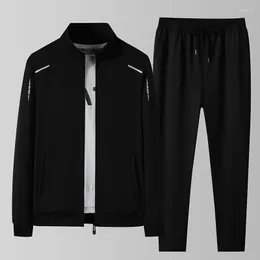 Men's Tracksuits Men's Sportswear Set Spring Autumn Two Piece Sets Sportsuit Jacket Pant Sweatsuit Male Clothing Patchwork Tracksuit