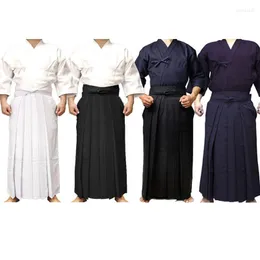 ジムの服155-195cm高品質のユニセックス日本の剣道ユニフォームdobok Iaido aikido hapkido hakamaスーツ服