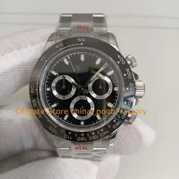 2 styl Cal.4130 Chrono zegarek 40 mm ceramiczny czarny tarcza 904L Stal V5 Sport Automatyczne chronograph Stopwatch KIF Watches Absorbera