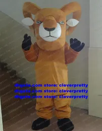 Brown Bighorn Sheep Ram Costume della mascotte Antilope Gazzella Capra Personaggio dei cartoni animati per adulti Cena annuale Gite in famiglia zx811