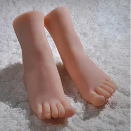False Nails 2pcs Female Manikin Foot Model Skin Color Mannequin Feet Display Jewel Stand