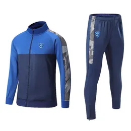 Empoli F.C. Herren-Trainingsanzüge, Winter-Outdoor-Sport, warme Kleidung, lässiges Sweatshirt, durchgehender Reißverschluss, Langarm-Sportanzug