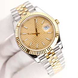 Luxury Gold dial 41mm designer watch stainless steel 904L automatic mechanical scratch resistant blue crystal magnifying calendar quality Montre De Luxe