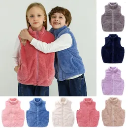 Jackets Boys Vests kids girls sleeveless 2022 Spring Caital Fleece 따뜻한 학교 어린이 소녀 코트 어린이 겉옷 의류