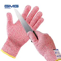 GMG Luvas resistentes ao corte Luvas de trabalho Nível 5 de segurança para cortar carne Amear as luvas de açougueiro de cozinha de pesca de pesca